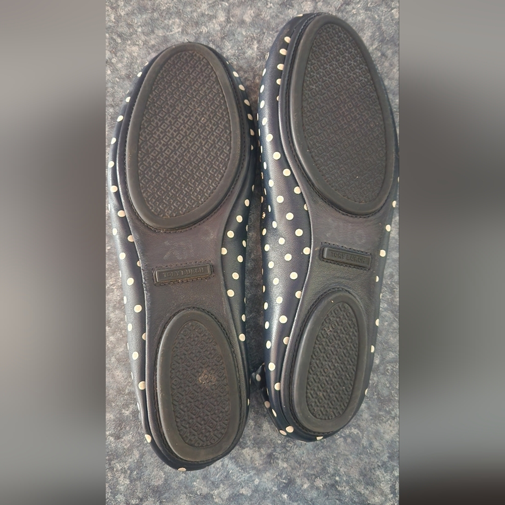 COPY - Tory Burch Navy Polka Dot Flats - Picture 3 of 7